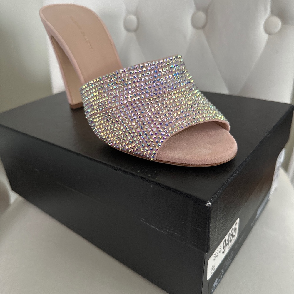 Giuseppe Zanotti Rhinestone Heeled Slides